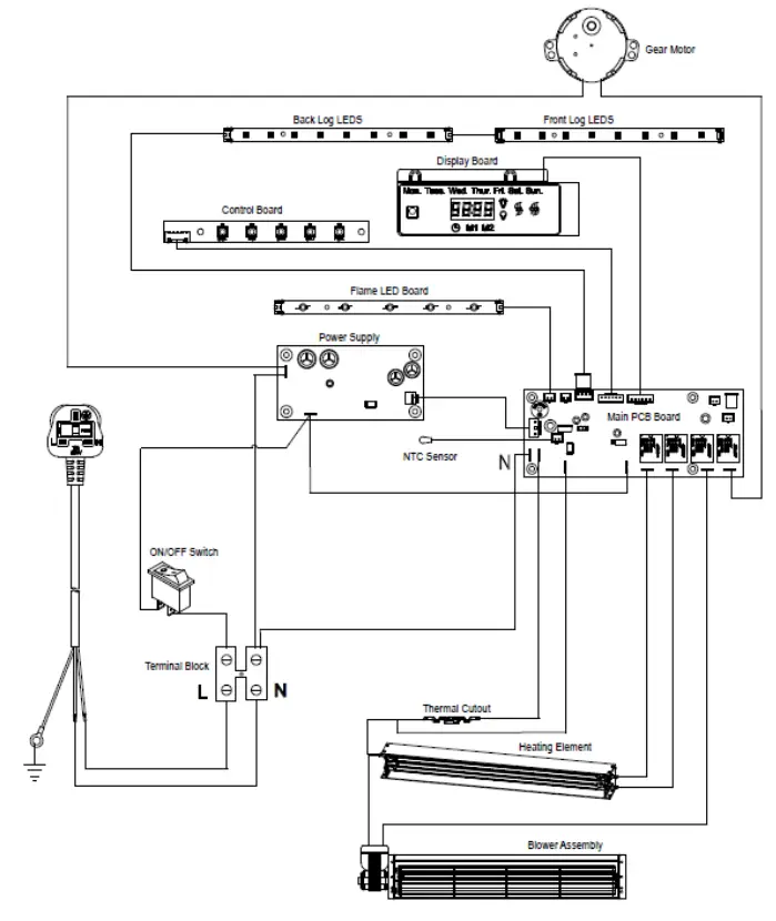 bemodern 750 Landscape 3 Sided Electric Fires - fig 3