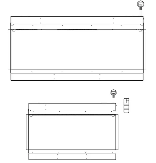 bemodern 750 Landscape 3 Sided Electric Fires