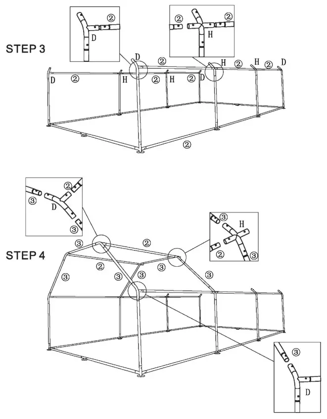 Tidoin QCL-YDW8-049 Large Chicken Coop - Assembly 2