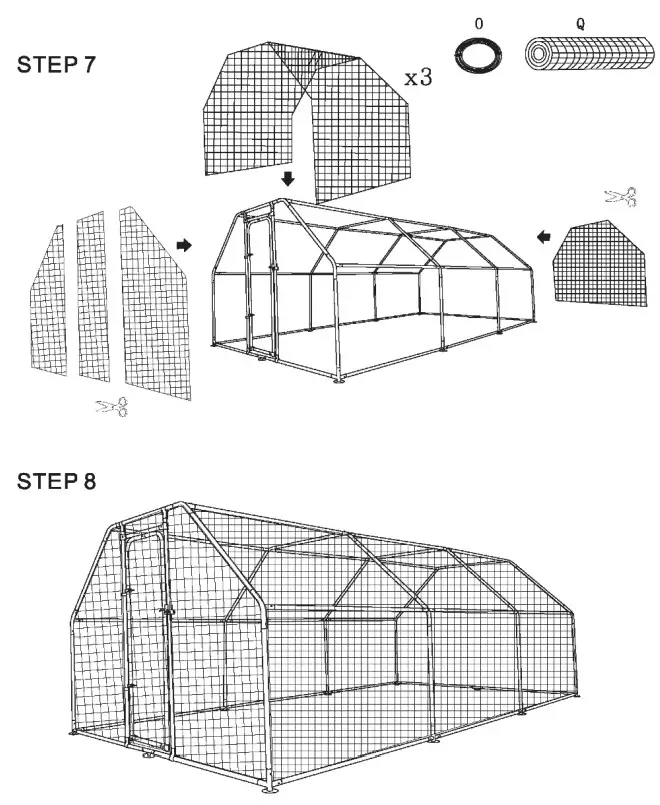 Tidoin QCL-YDW8-049 Large Chicken Coop - Assembly 4