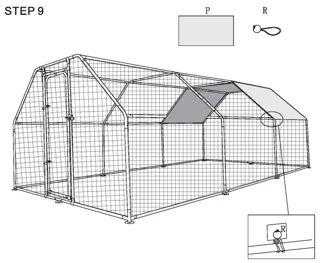 Tidoin QCL-YDW8-049 Large Chicken Coop - Assembly 5