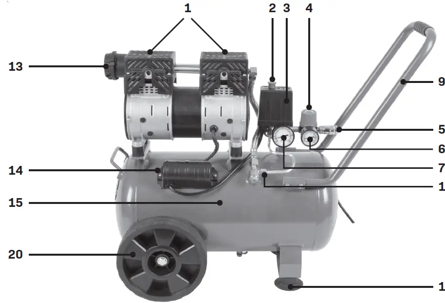 VONROC CR506AC Silent Compressor 01