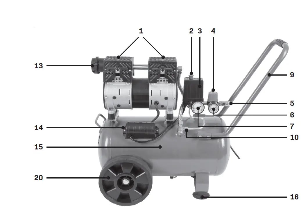 VONROC CR506AC Silent Compressor 01