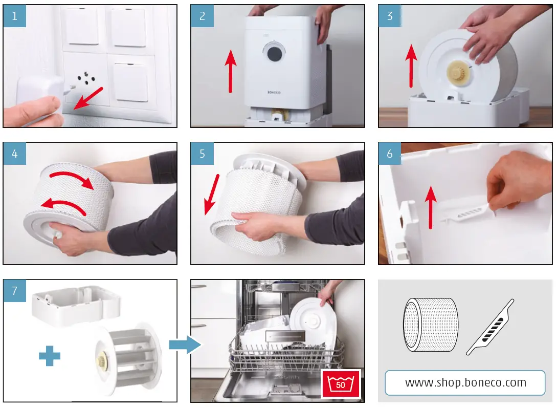 BONECO H400 Humidifier and Air Purifier 5