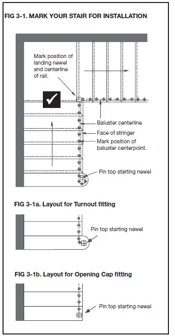 Surewood LNL Rail Poly Composite Stair 24
