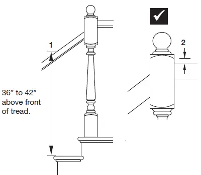 Surewood LNL Rail Poly Composite Stair 32
