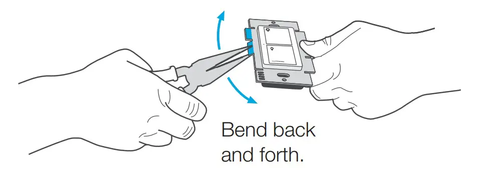 Caseta 0301799 In-Wall switch - Bend back and forth