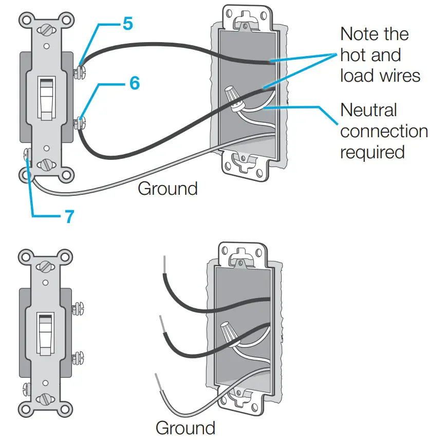 Caseta 0301799 In-Wall switch - Disconnect all three wires from the switch.