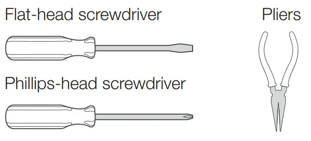 Caseta 0301799 In-Wall switch - Tools you’ll need