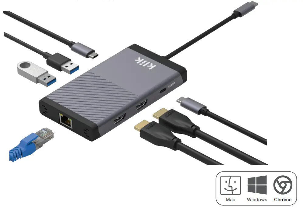 Multiport Adapter for Windows, macOS and ChromeOS -