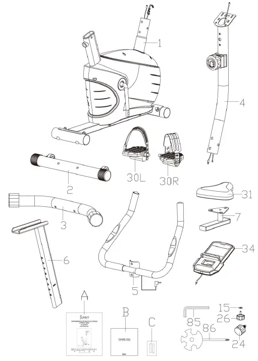 SUNNY HEALTH and FITNESS SF-B220030 Performance Interactive Series Upright Bike 1