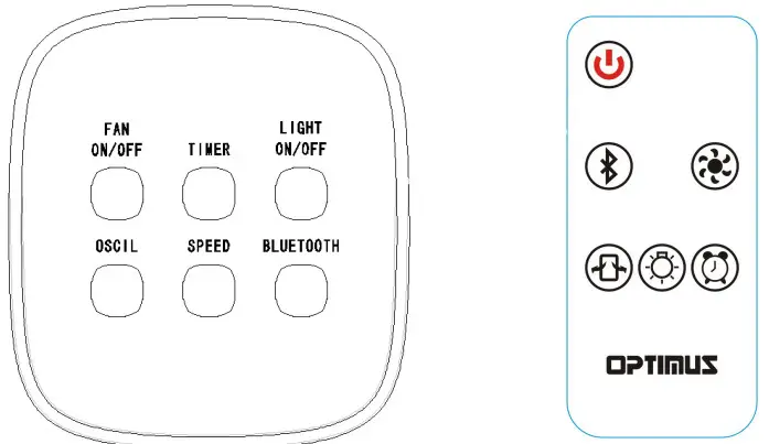 OPTIMUS F-7585WH 48 inch Pedestal Tower - Bluetooth button