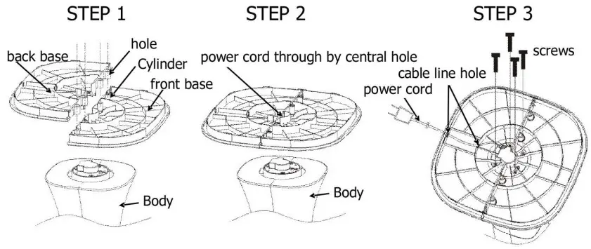 OPTIMUS F-7585WH 48 inch Pedestal Tower - INSTRUCTIONS