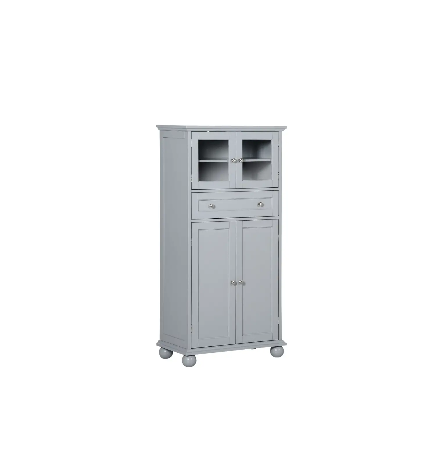 Homcom 835-687v00gy 52 Inch Grey Traditional Kitchen Pantry Storage Cabinet User Manual