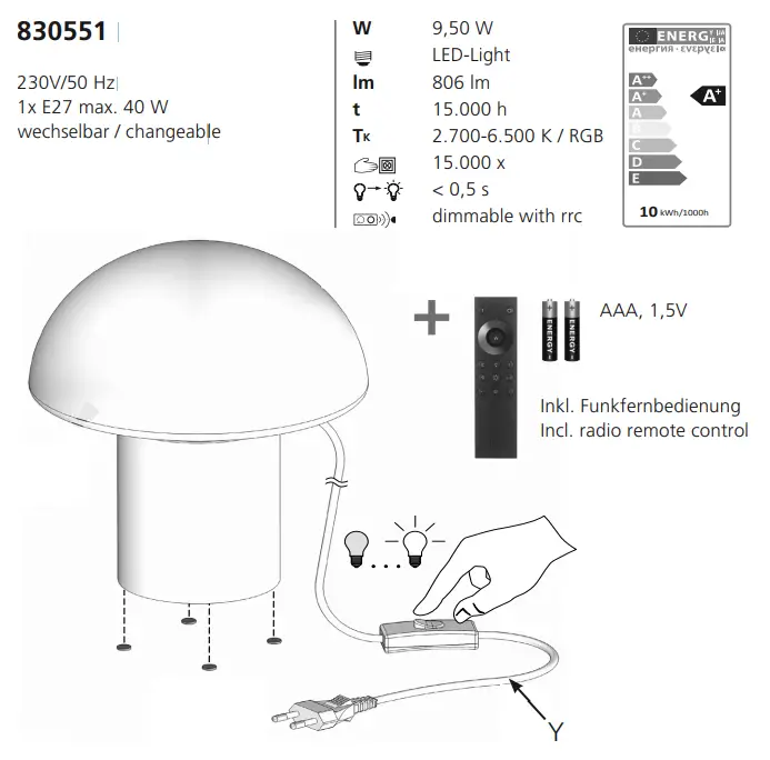 Paul Neuhaus 080001-IM LED Pendant Light with Dimmer - fig 1