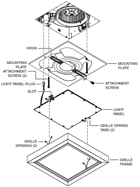 BROAN AER110LTK Decorative Fan Light - INSTALLATION 10