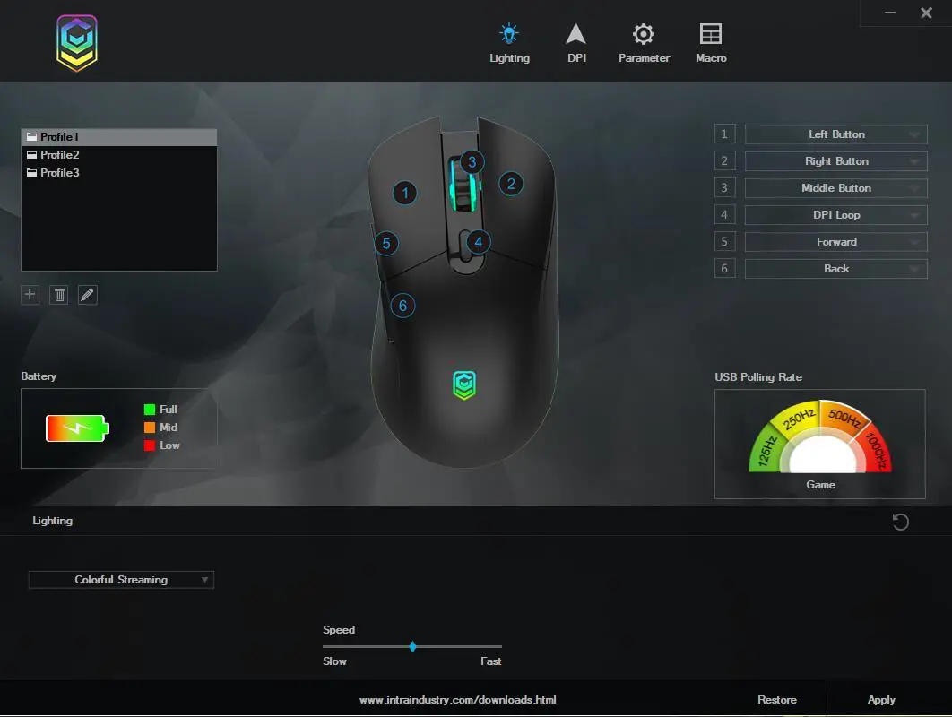 anko 43040414 2.4Ghz Wireless Rechargeable Gaming Mouse - The main features include