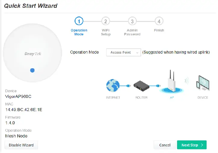 DrayTek-VigorAP-960C-802-11ax-Ceiling-Mount-AP-fig 23