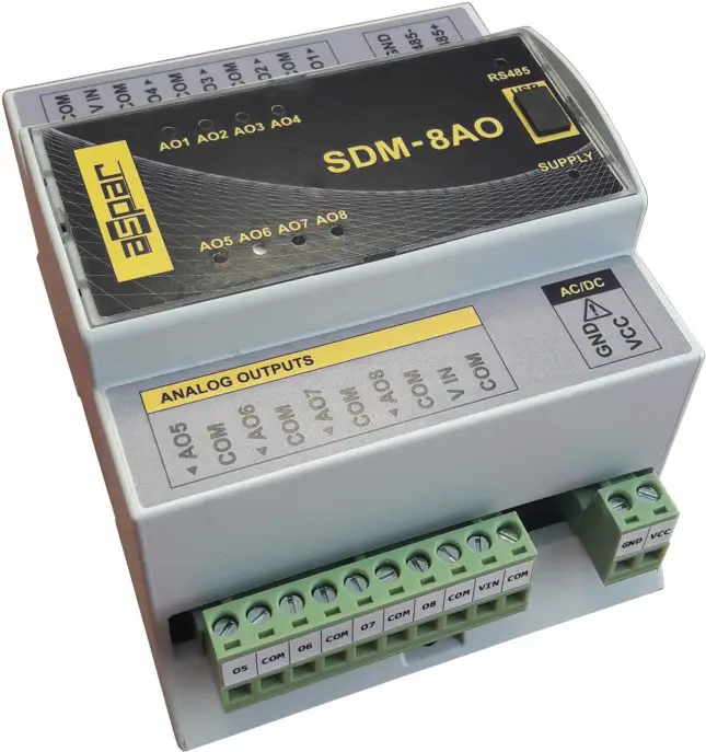 aspar SDM-8AO 8 Analog Outputs Expansion Module