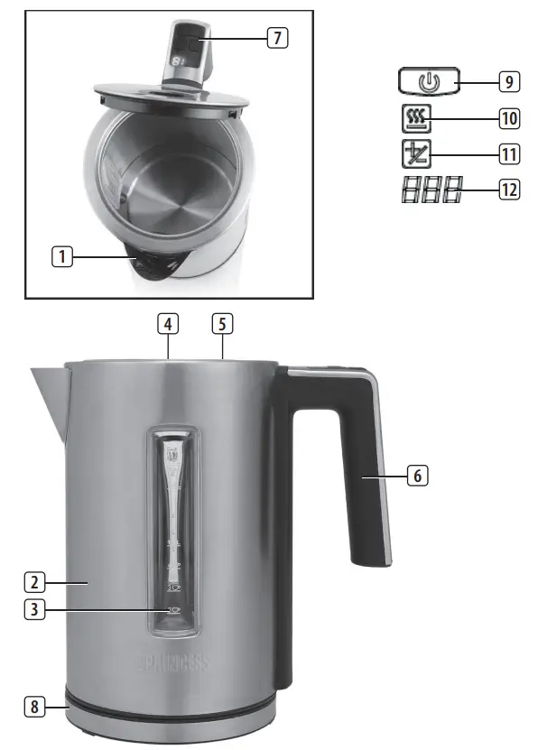 PRINCESS 01 236047 01 001 Boil Steel Kettle Deluxe 1 7 L - Featured Image