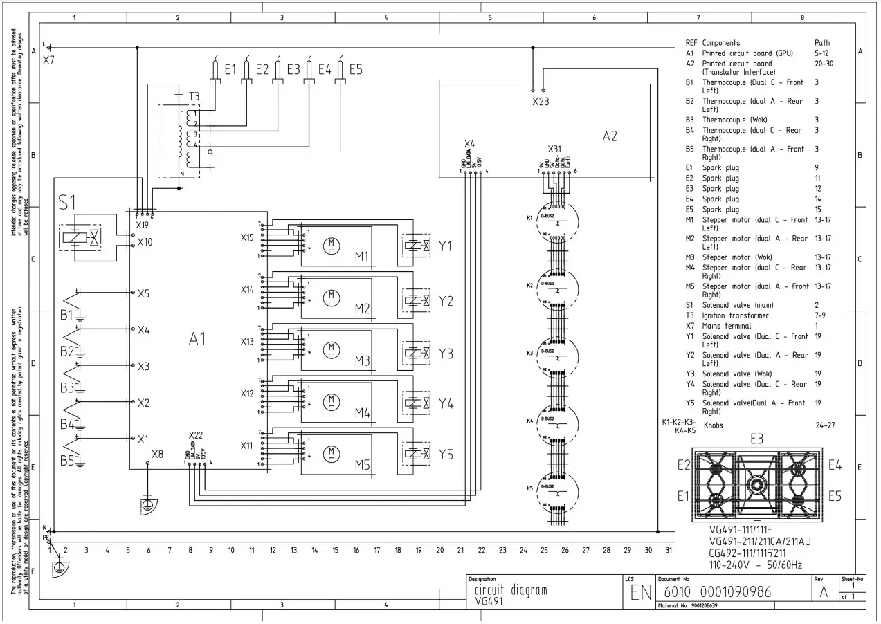 GAGGENAU VG 491 211 AU Vario Gas Cooktop - Figure 12