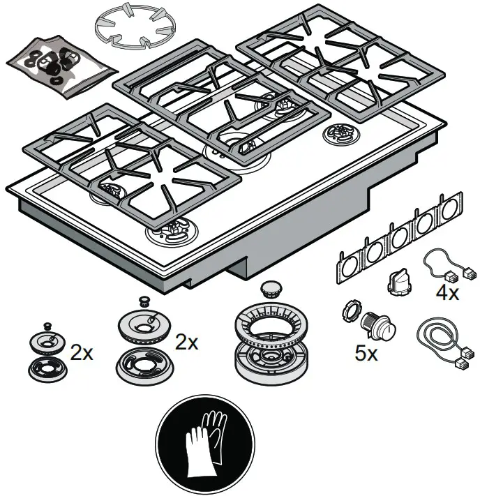 GAGGENAU VG 491 211 AU Vario Gas Cooktop