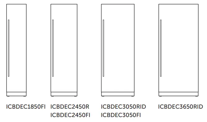SUB-ZERO ICBDEC1850FI 18 Inch Designer Column Freezer with Ice Maker - Figure 1
