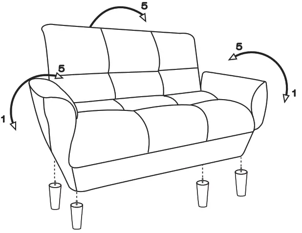 THE HOME DEPOT WF006643ZAA 46.4 in. Multi Colored Linen 2 Seater Twin Sleeper Sofa Bed - Figure 1