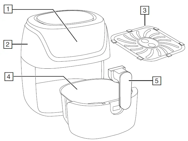 Russell-Hobbs-27160AU-SatisFry-Air-Medium-4L-Air-Fryer-FIG-1
