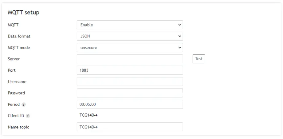 logicbus TCG140-4 GSM-GPRS Remote IO Module - MQTT General setup
