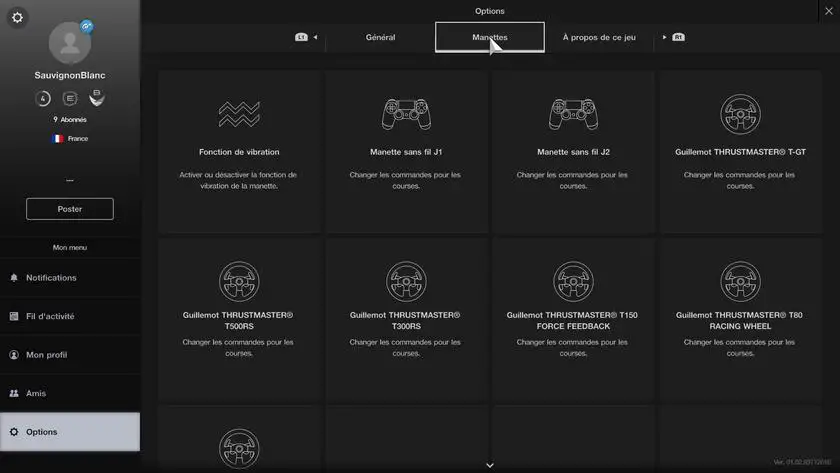 SUPERDIVE Gran Turismo Activation Procedure for Steering Wheel - ACTIVATION DU VOLANT SUR GRAN TURISMO