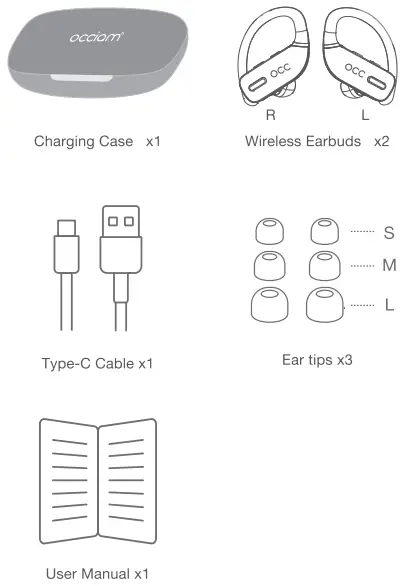 occiam T17 True Wireless Earbuds -