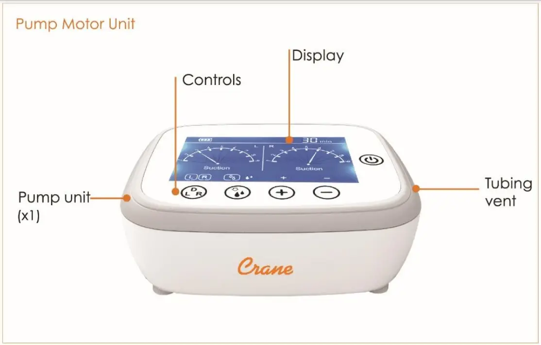 EE-9003 Crane Double Electric Breast Pump - Parts2