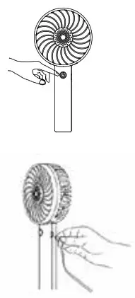 pure enrichment PEHNDFN W Rechargeable Handheld Fan - fig 1