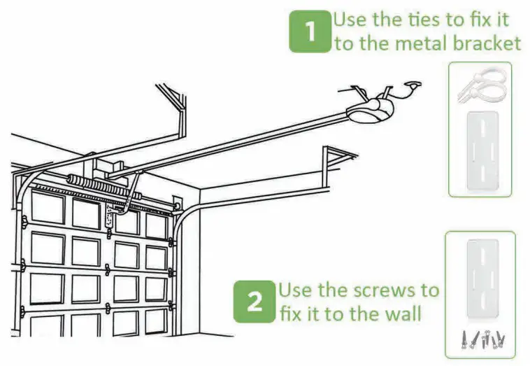 home zone ES06567G Smart Wireless Garage Door Opener ---- STEP1