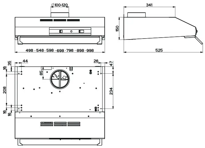 neue TH601SI Carbon Cooker Hood Filter-1