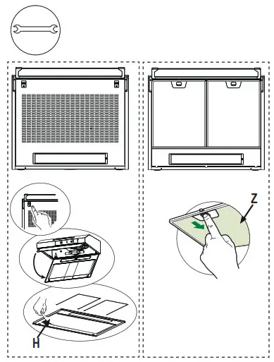 neue TH601SI Carbon Cooker Hood Filter-13