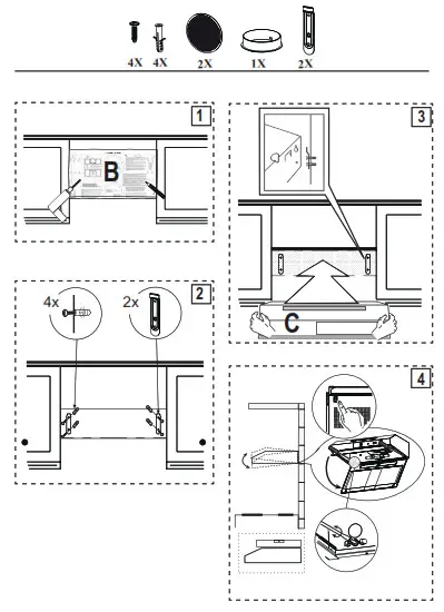 neue TH601SI Carbon Cooker Hood Filter-8
