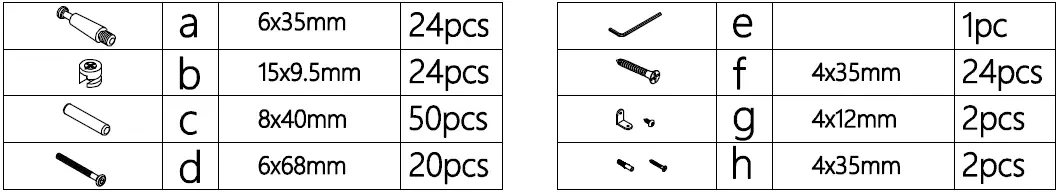 Kmart 42942153 16 Cube Unit White hardware list