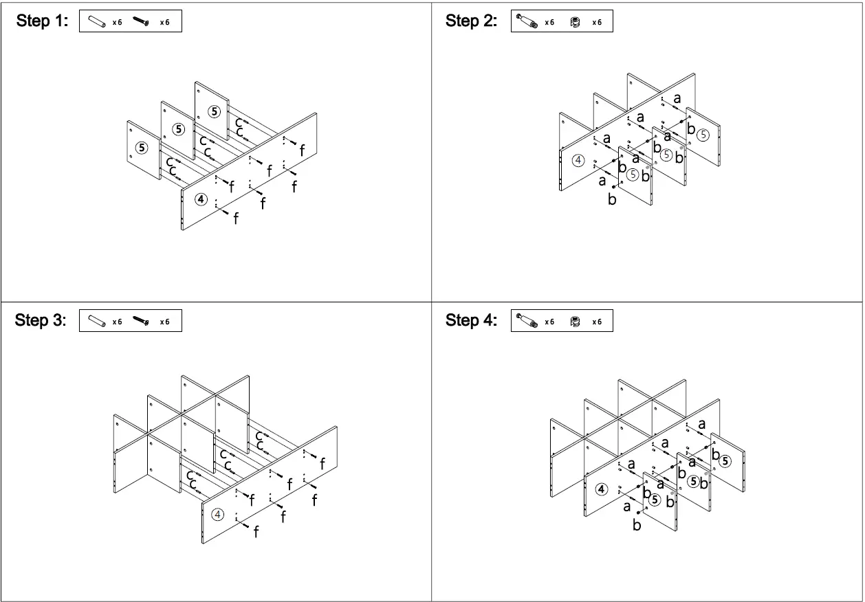 Kmart 42942153 16 Cube Unit White steps-1
