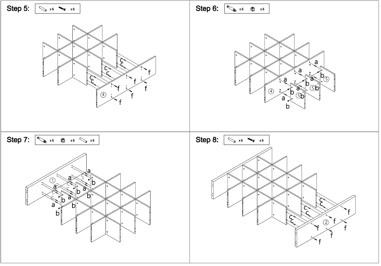 Kmart 42942153 16 Cube Unit White steps-2