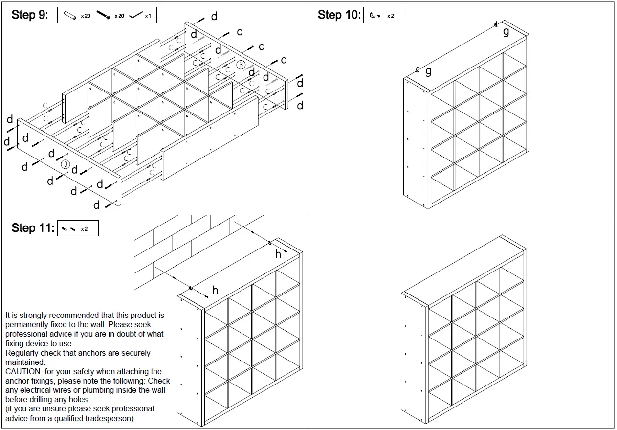 Kmart 42942153 16 Cube Unit White steps-3