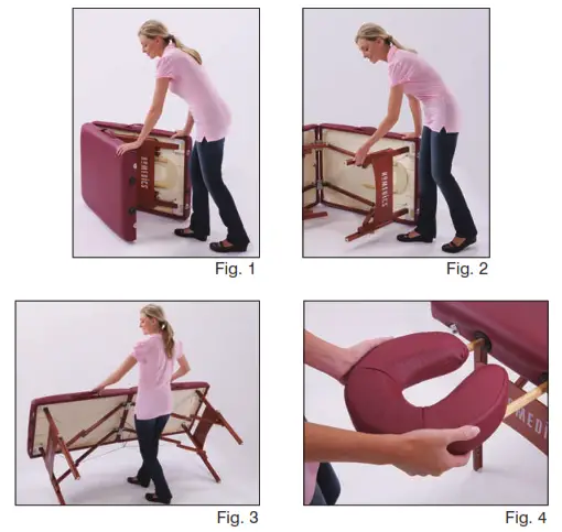 Homedics MT-CML Comfort Pro Professional Massage Table Instruction - Table Set-Up