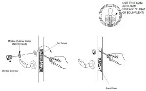 SDC Z7880 Mortise Lock - Install Cylinder and Armor Face Plate