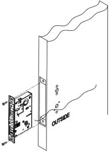SDC Z7880 Mortise Lock - fasten screws to door