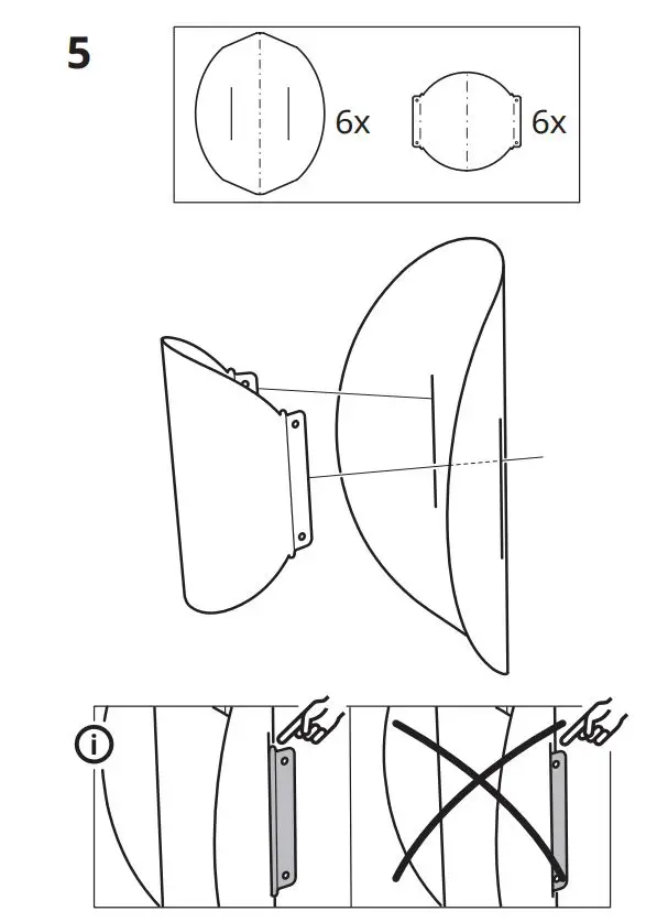 IKEA 604.848.20 TRUBBNATE Pendant Lamp Shade Instruction Manual - Installation 5