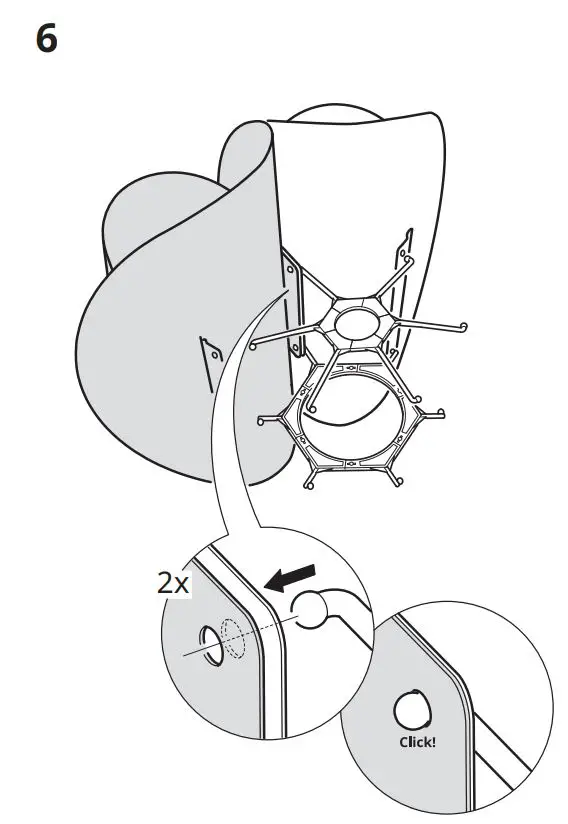 IKEA 604.848.20 TRUBBNATE Pendant Lamp Shade Instruction Manual - Installation 6