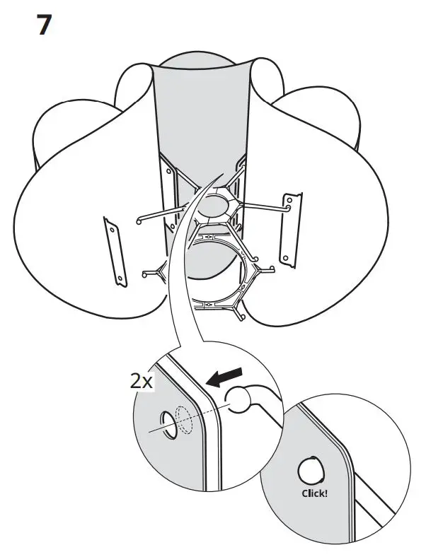 IKEA 604.848.20 TRUBBNATE Pendant Lamp Shade Instruction Manual - Installation 7