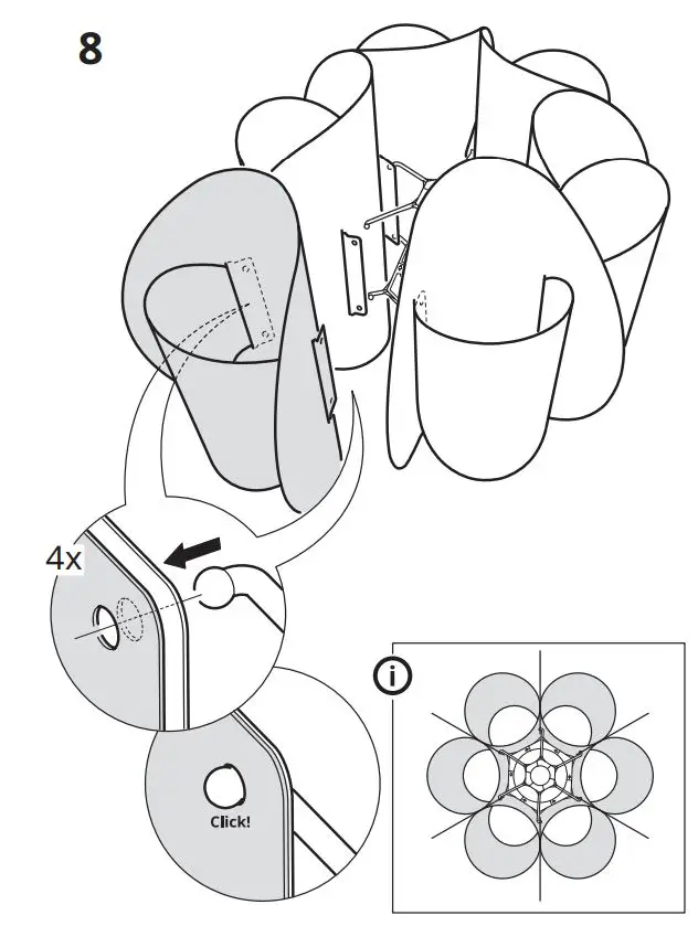 IKEA 604.848.20 TRUBBNATE Pendant Lamp Shade Instruction Manual - Installation 8