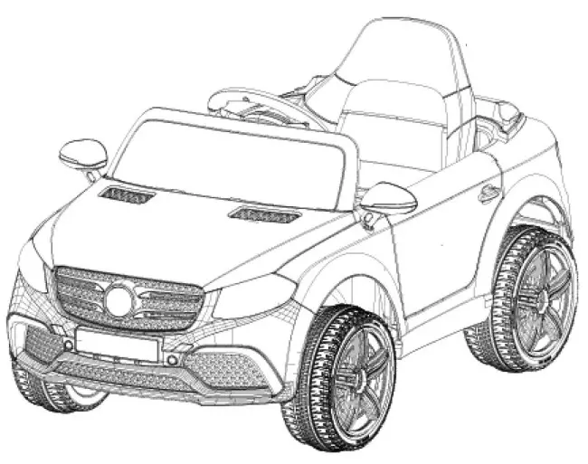 kogan KAUDRCARBKA Kids Audi-Inspired Ride-On Car -